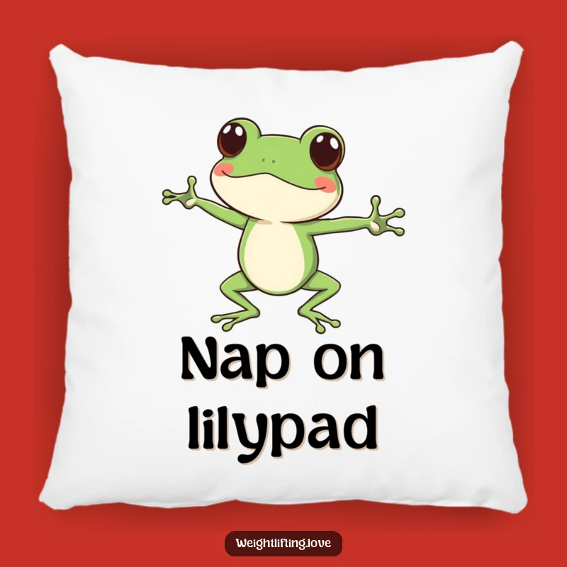 Funny Focused Frog Pillow - Cozy Cushion for Stretchy Relaxation