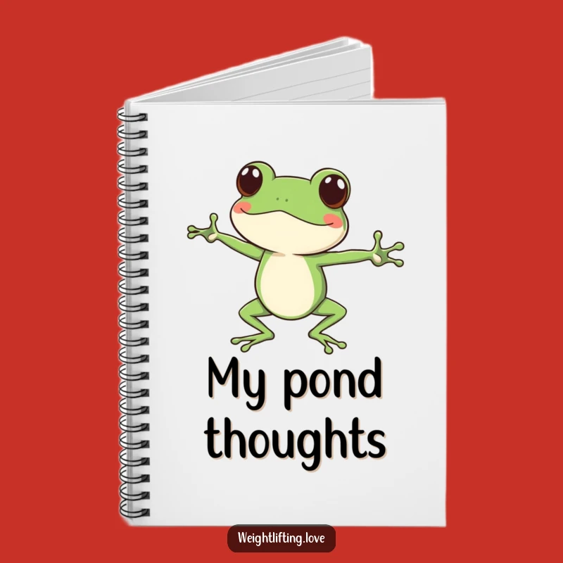 Funny Focused Frog Notebook - Jot Down Ideas with Calm and Humor
